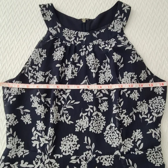 Tommy Hilfiger Floral Printed Belted Halter Midi Dress Size 4 - Picture 10 of 16